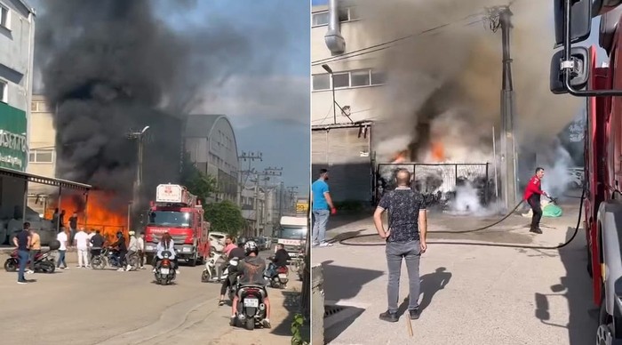 Bursa'da korkutan yangın