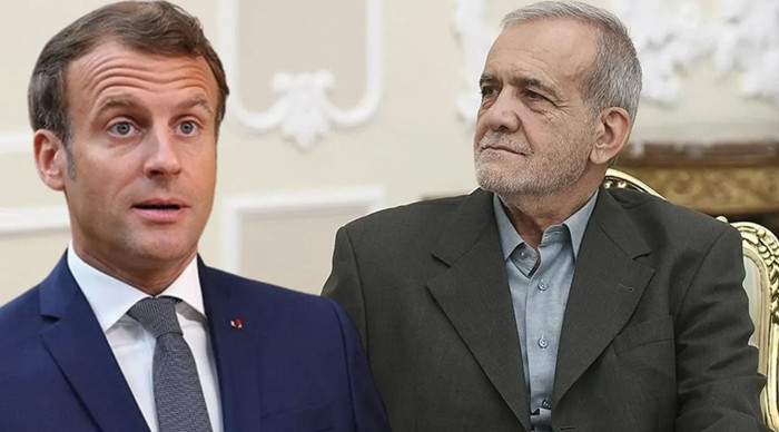 Fransa Cumhurbaşkanı Macron ile İran Cumhurbaşkanı Pezeşkiyan telefonda görüştü