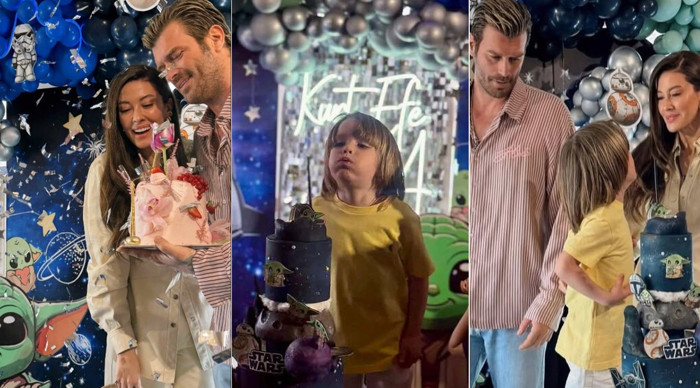 Kıvanç Tatlıtuğ ile Başak Dizer'in oğlu Kurt Efe, 4'üncü yaşına bastı