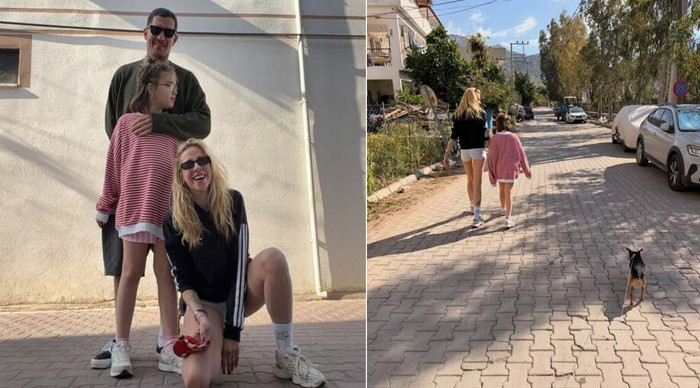 Eski eşler Uraz Kaygılaroğlu ve Melis İşiten'in tatil neşesi
