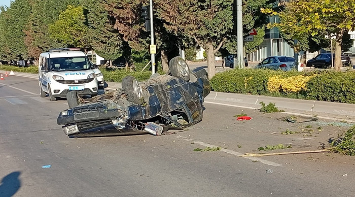 Beypazarı'nda takla atan otomobilin sürücüsü öldü