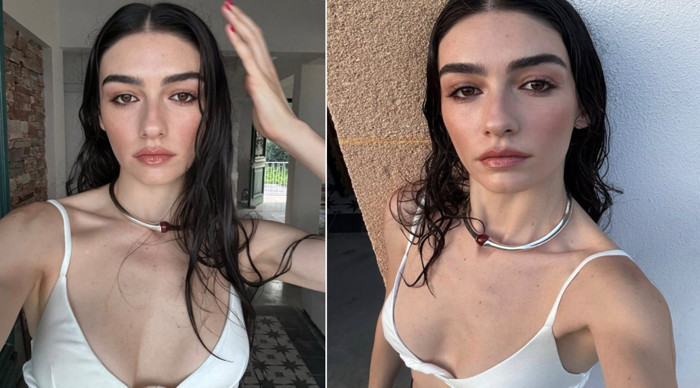 Hazar Ergüçlü'nün bikinili pozları gündem oldu