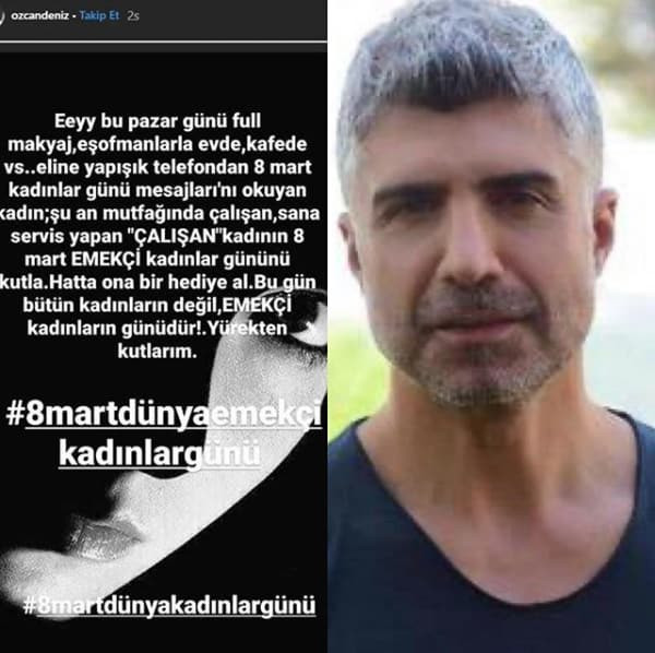 Özcan Deniz'in 'Kadınlar Günü' paylaşımı tepki çekti