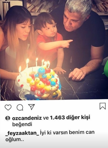 Feyza Aktan oğlu Kuzey'in yeni yaşını kutladı