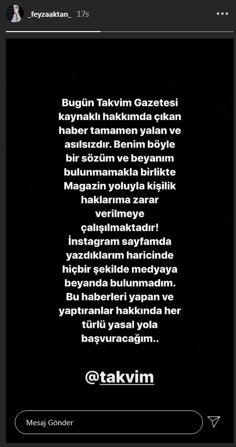 Özcan Deniz ve Feyza Aktan arasında kriz çıktı!