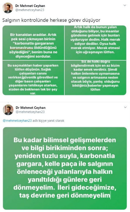 Mehmet Ceyhan'dan Canan Karatay'a 'gargara' tepkisi