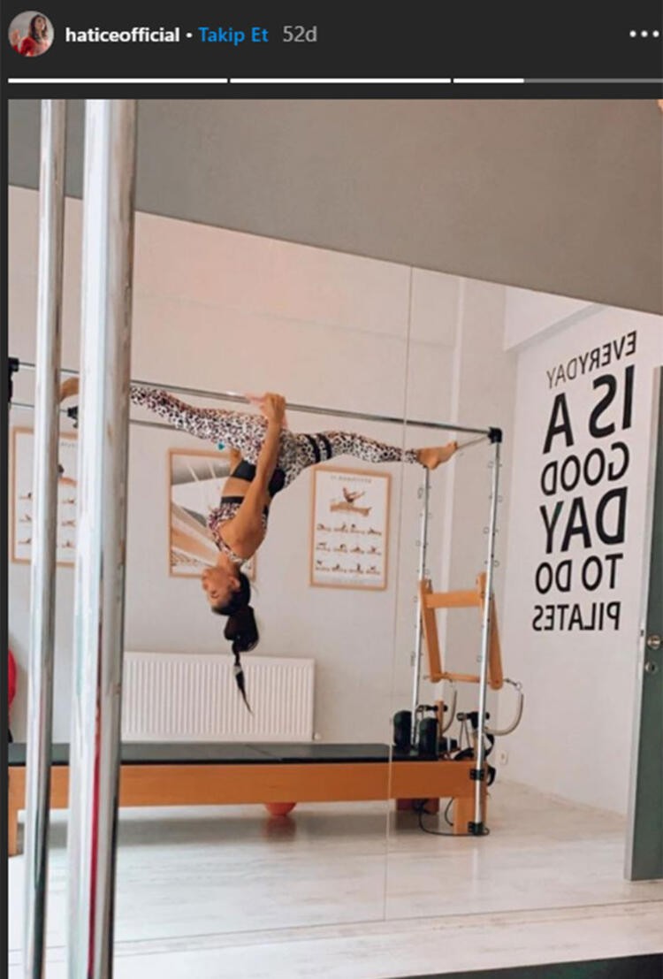 Hatice'den pilates pozu