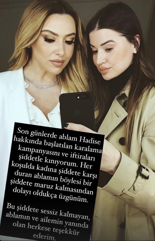 Seda Bakan'dan yakın arkadaşı Hadise'ye destek