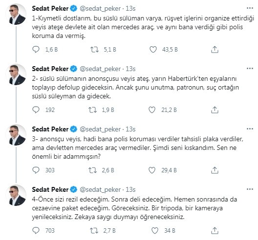 Sedat Peker: "Veyis Ateş sen ne önemli adammışsın!" - Resim : 4