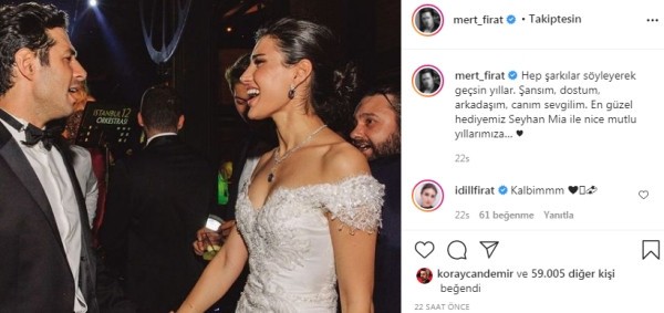 Mert Fırat'tan şarkılı türkülü evlilik yıl dönümü mesajı