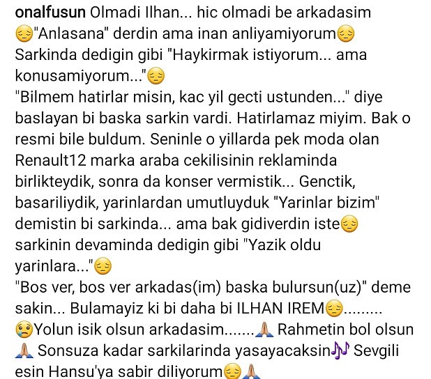 Füsun Önal'dan gözyaşlarına boğan İlhan İrem mesajı - Resim : 2