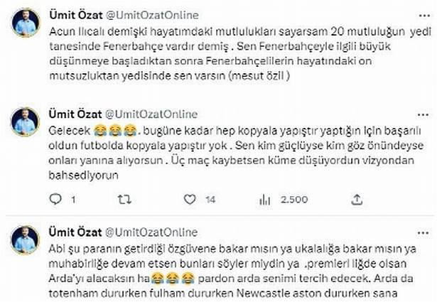 Ümit Özat'tan Acun Ilıcalı'ya çok sert sözler: "Ukalalığa bak"