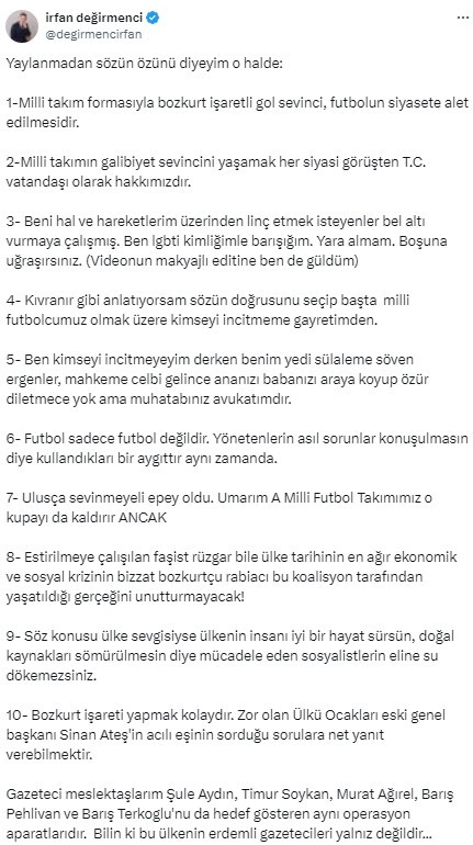 İrfan Değirmenci: "Ben LGBTi kimliğimle barışığım"