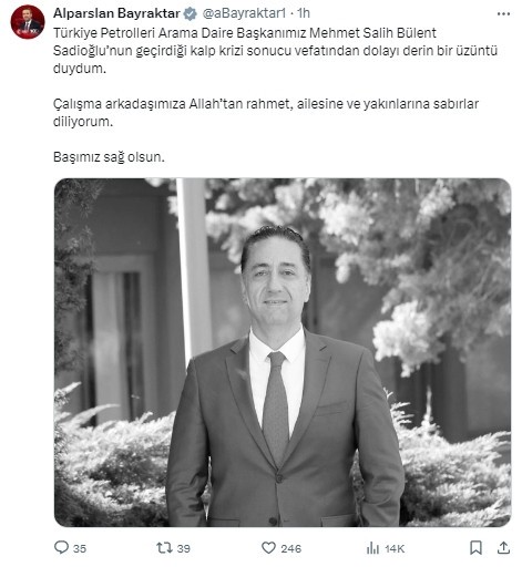 Türkiye Petrolleri Arama Daire Başkanı hayatını kaybetti