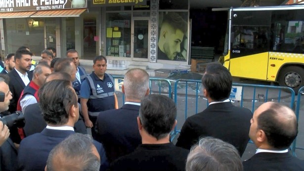 Vali Gül'den İETT otobüsünün 4 katlı binaya çarptığı olay yerinde inceleme