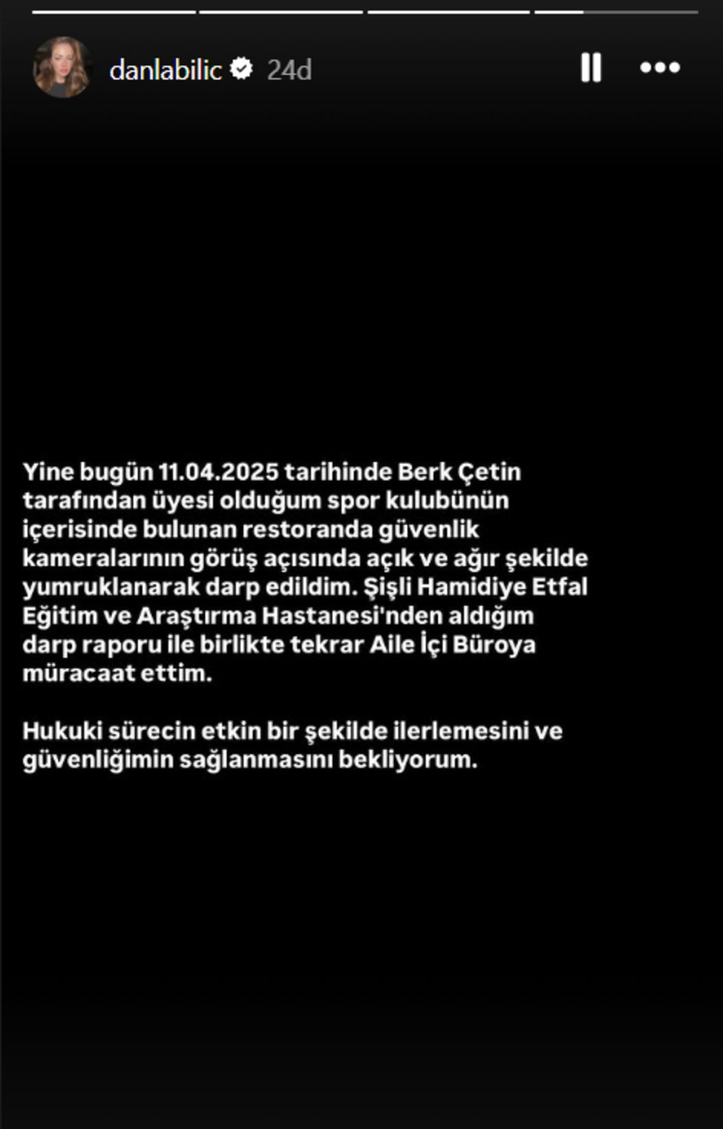 Danla Bilic, eski sevgilisi tarafından taciz ve şiddet gördüğünü açıkladı - Resim : 3