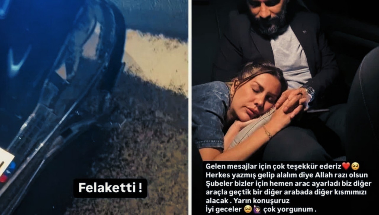 Dilan - Engin Polat çifti trafik kazası geçirdi