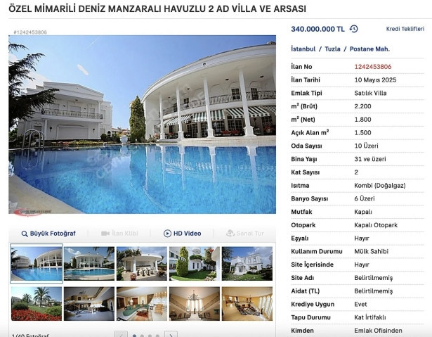 'Medcezir' dizisinin çekildiği villa satılıyor