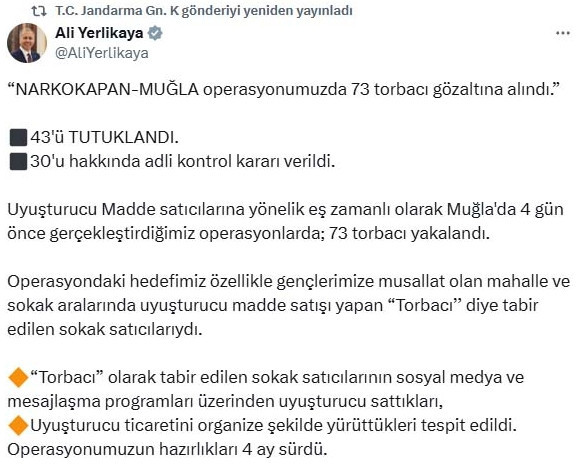 'Narkokapan-Muğla' operasyonunda 43 şüpheli tutuklandı
