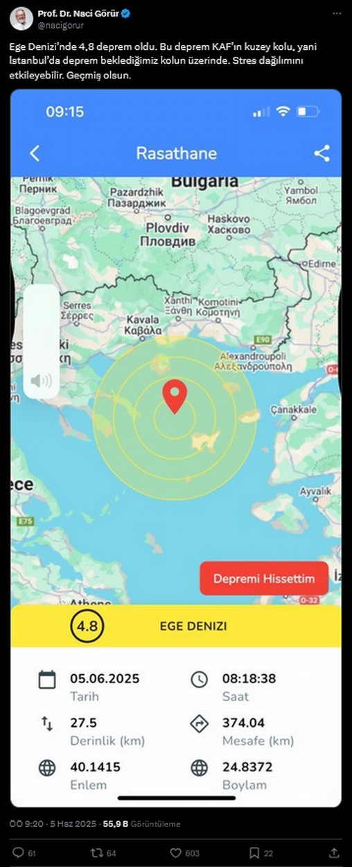 Naci Görür'den milyonları tedirgin eden İstanbul depremi açıklaması
