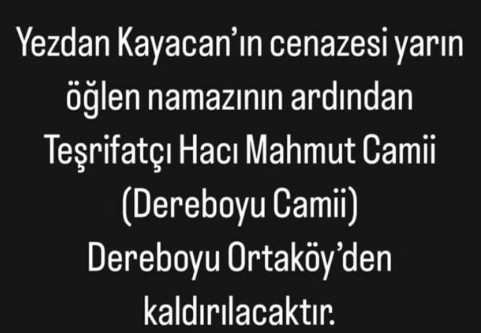 Oyuncu Yezdan Kayacan'dan acı haber