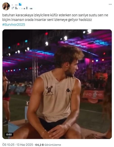 Yarışmayı kaybeden Batuhan Karacakaya seyirciye küfretti