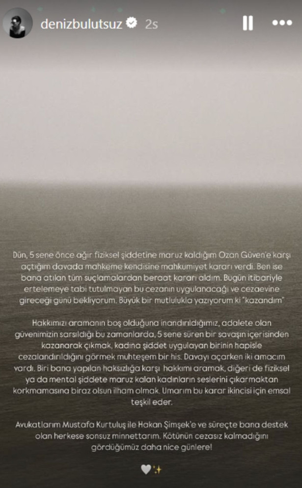 Deniz Bulutsuz'dan Ozan Güven'e: "Cezaevine gireceğin günü bekliyorum"