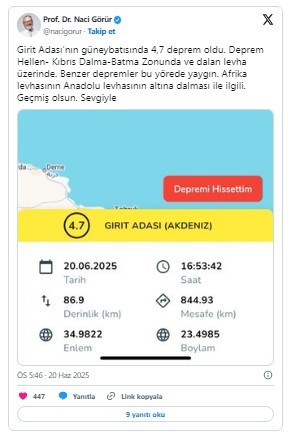 Peş peşe depremler: Önce Akdeniz, şimdi Ege