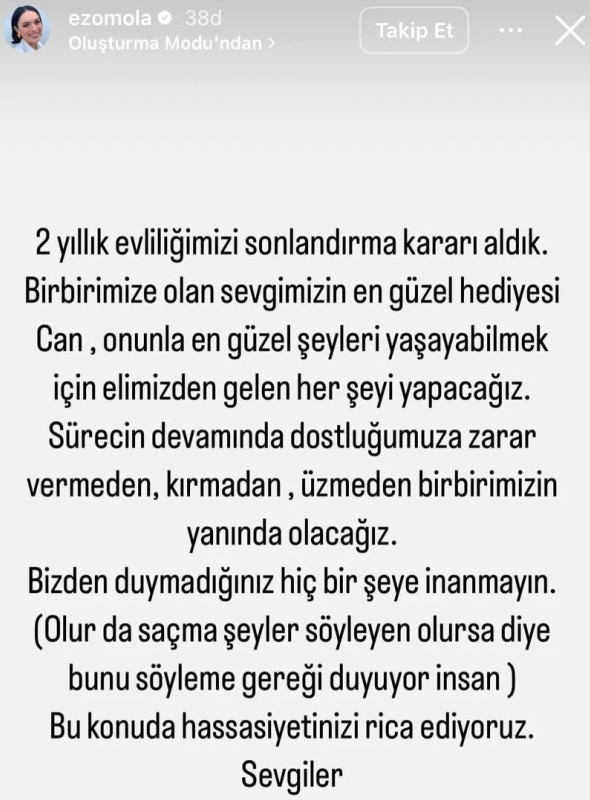 Mustafa Aksakallı'dan boşanma sonrası bomba paylaşım