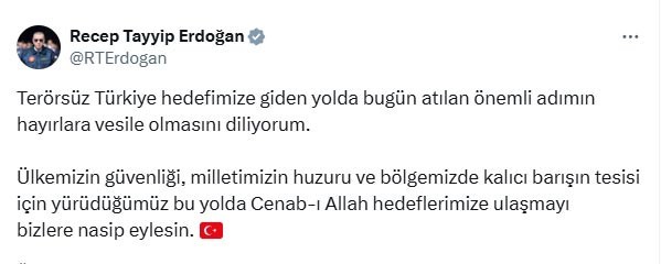 Cumhurbaşkanı Erdoğan'dan ilk açıklama