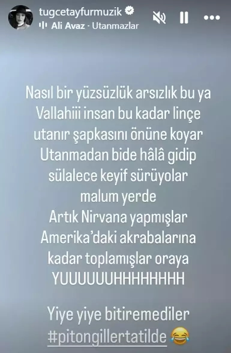 Tuğçe Tayfur’dan vasiyet tepkisi: "Yiye yiye bitiremediler"