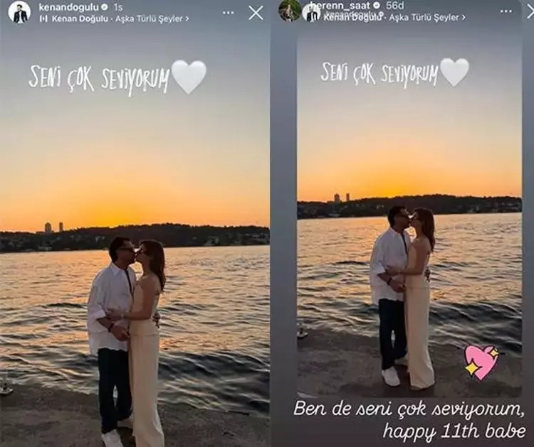 Beren Saat ve Kenan Doğulu'dan 11. yıla aşk dolu kutlama!
