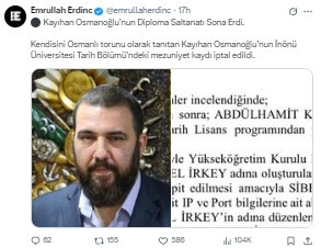 Abdülhamid'in torununun diploması iptal edildi