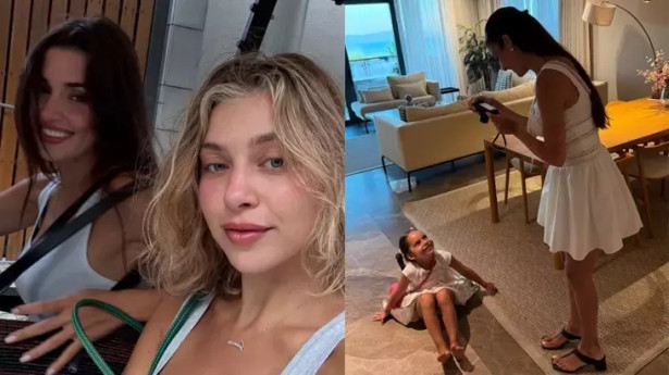 Hande Erçel tatilini sevimli yeğeni Mavi'yle geçiriyor - Resim : 2