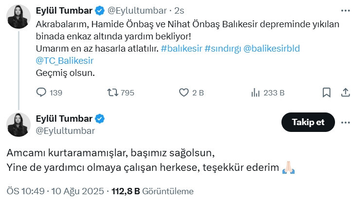Depremde hayatını kaybeden vatandaş, ünlü oyuncunun akrabası çıktı
