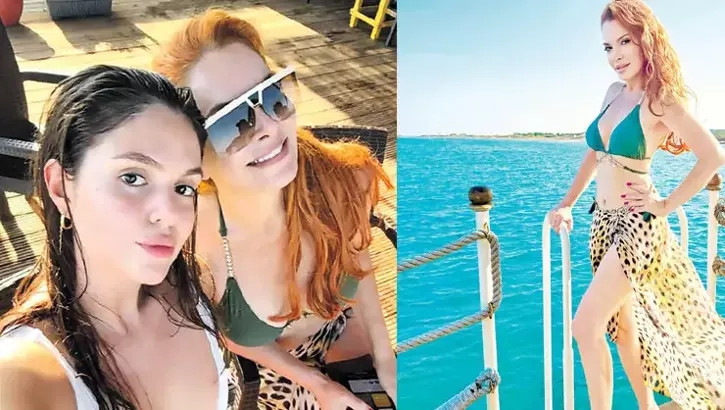 Pınar Eliçe evlatlarıyla Kıbrıs'ta