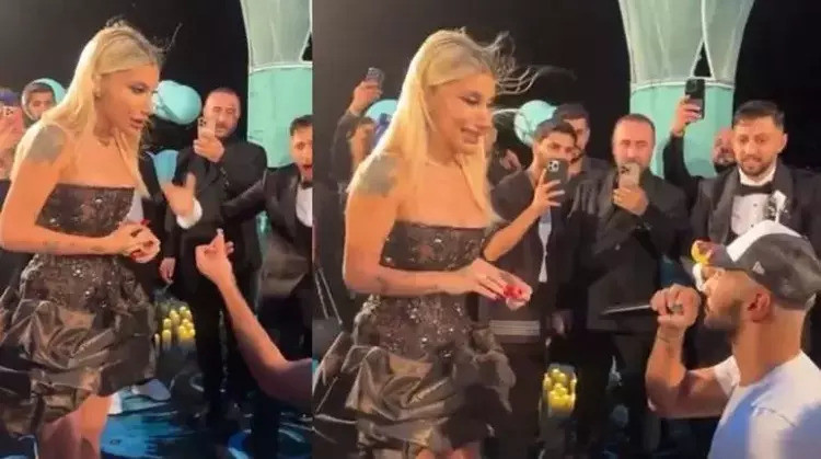 İrem Derici'ye sevgilisinden sürpriz evlilik teklifi
