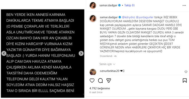 Samar Dadgar: "Kadriye Deniz karnıma dakikalarca tekme attı" - Resim : 2