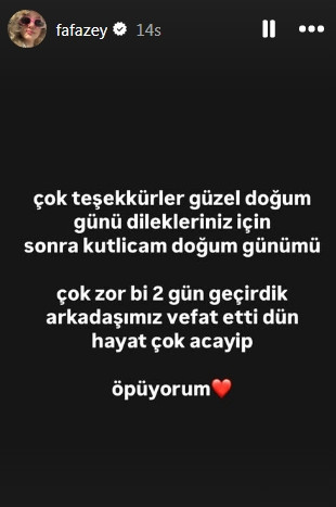 Farah Zeynep Abdullah doğum gününde acı haberle sarsıldı