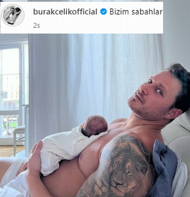 Burak Çelik minik bebeğiyle poz verdi - Resim : 2