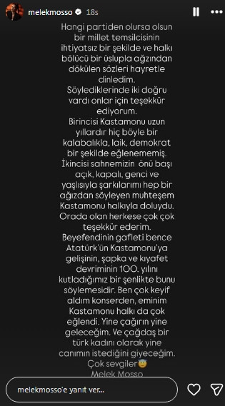 Melek Mosso'dan elbisesini hedef alan AKP'li isme sert yanıt