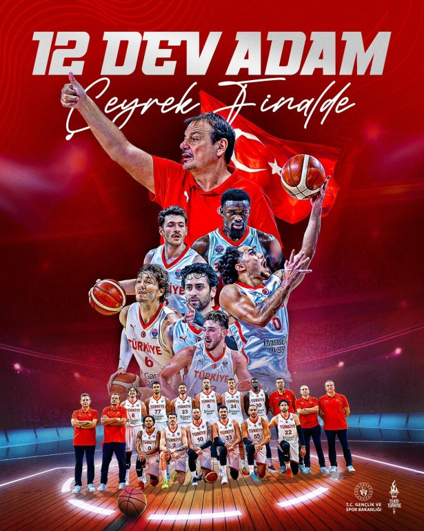 A Milli Erkek Basketbol Takımı, EuroBasket 2025'te çeyrek finalde