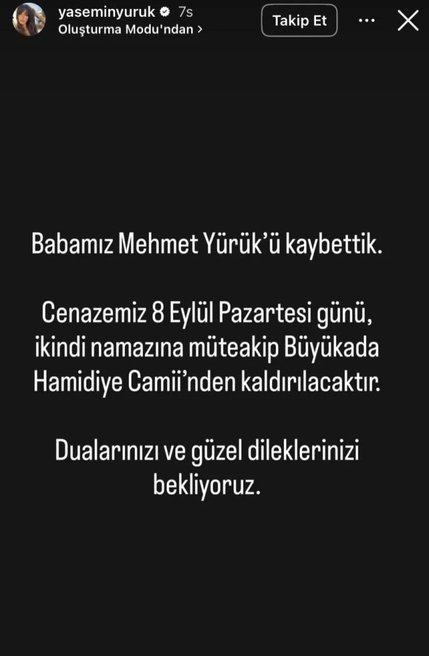 Yasemin Yürük acı haberle sarsıldı