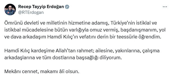 Cumhurbaşkanı Başdanışmanı Hamdi Kılıç yaşamını yitirdi - Resim : 2