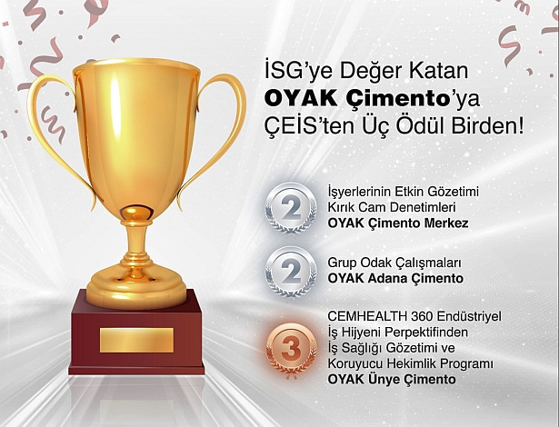 OYAK Çimento'ya ÇEİS'ten üç ödül birden