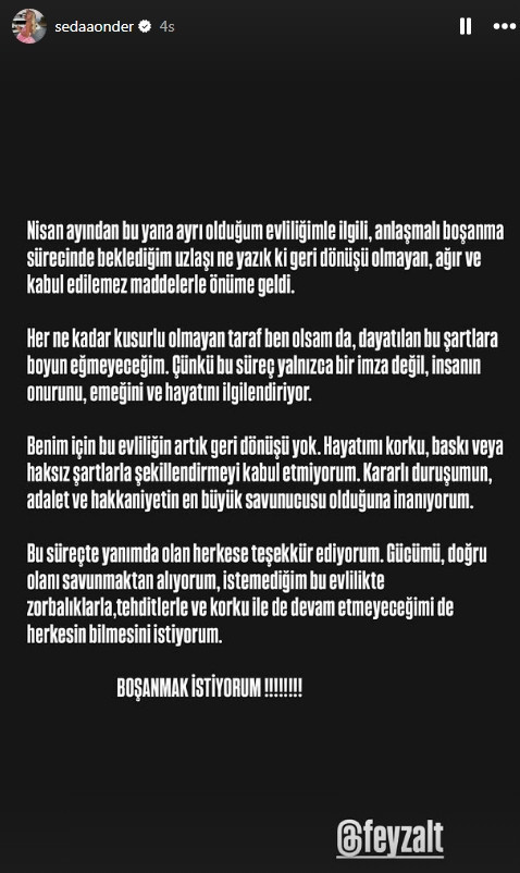 Seda Önder: "Boşanmak istiyorum" - Resim : 2