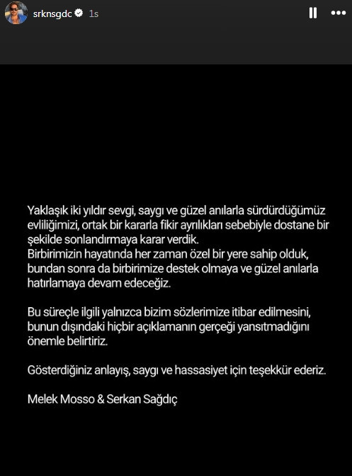 Melek Mosso yakışıklı eşinden boşandı