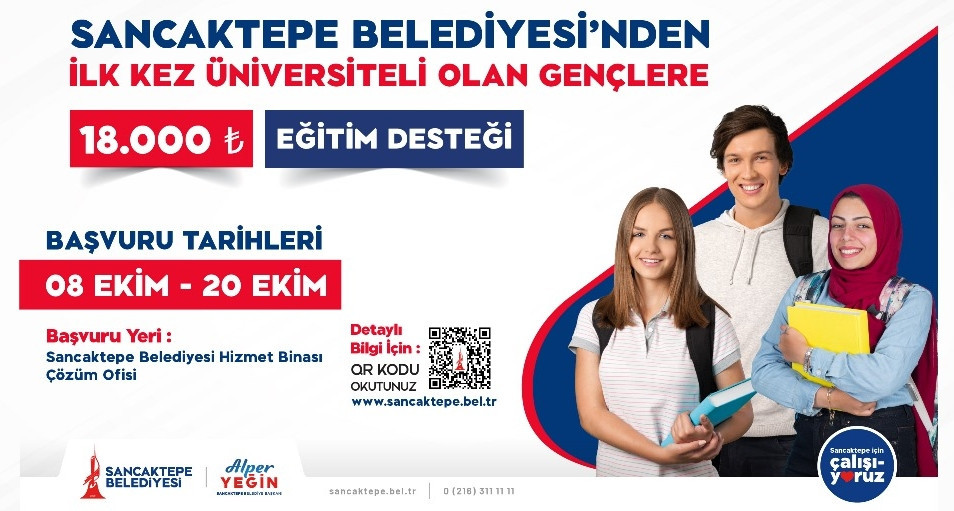 Sancaktepe’de üniversite öğrencilerine eğitim desteği
