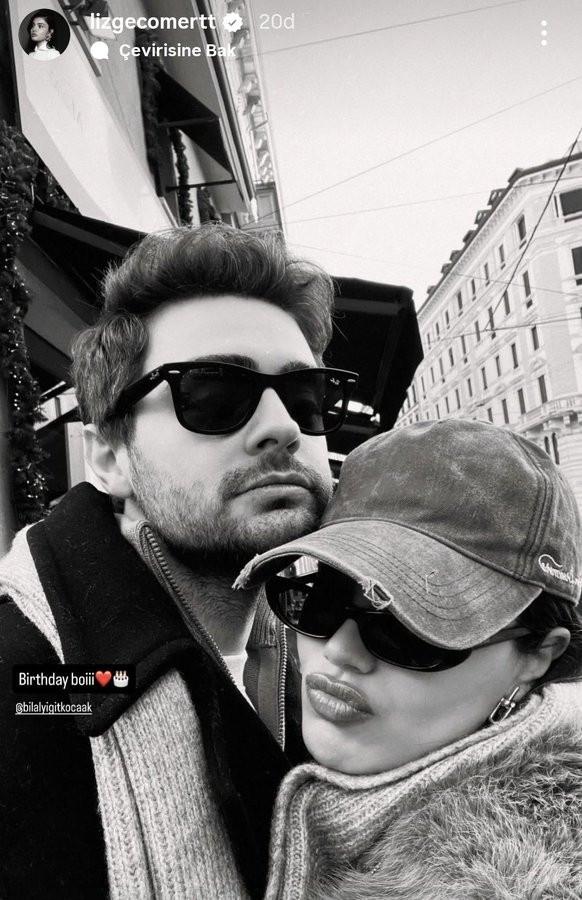 Lizge Cömert’ten sevgilisi Yiğit Koçak’a romantik doğum günü kutlaması