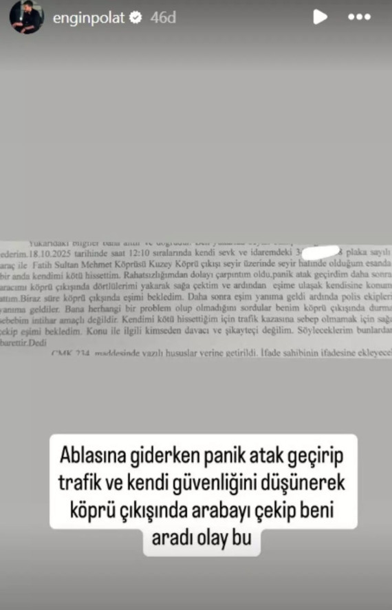 Dilan Polat köprünün ortasında araçtan indi